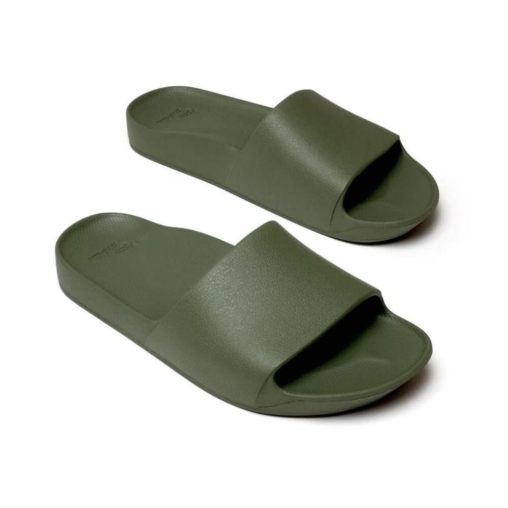 NEW NWT Archies Khaki Arch Support Slides / Sandals Size US Mens 7 / Womens 8